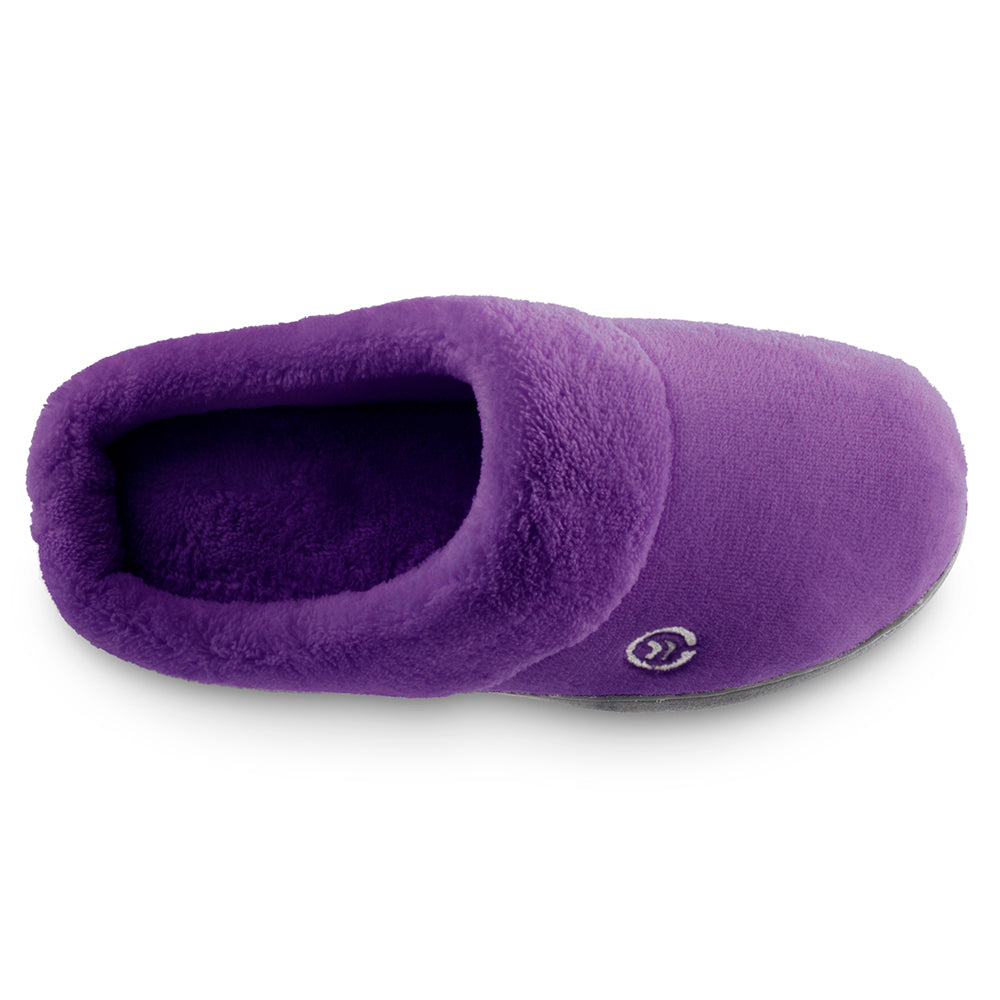 Women’s Microterry Sport Hoodback Slippers - Periwinkle Top