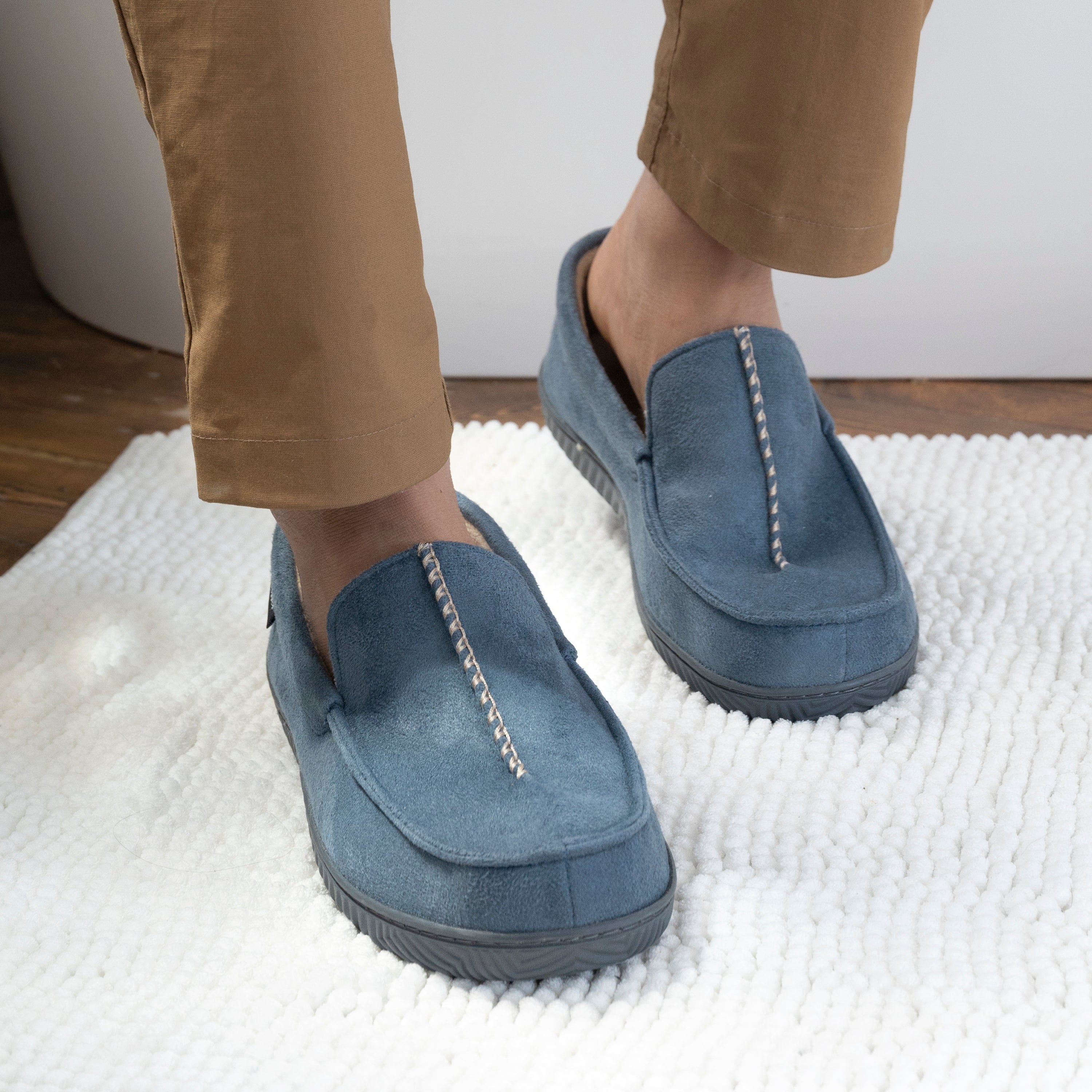 Liam Moccasin Sitting on Carpet