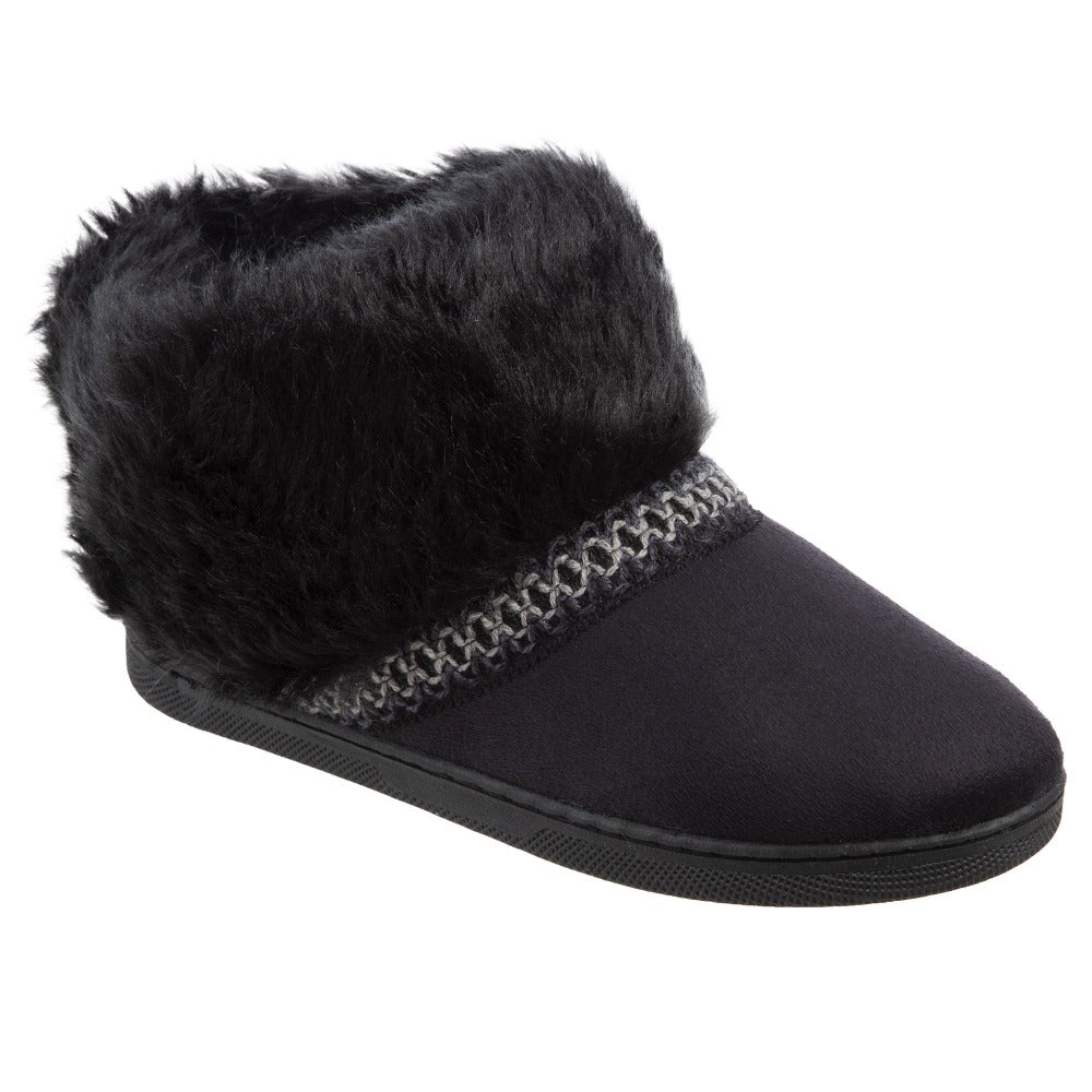 Isotoner Girls Wendi Slipper Boot in Black  Right View