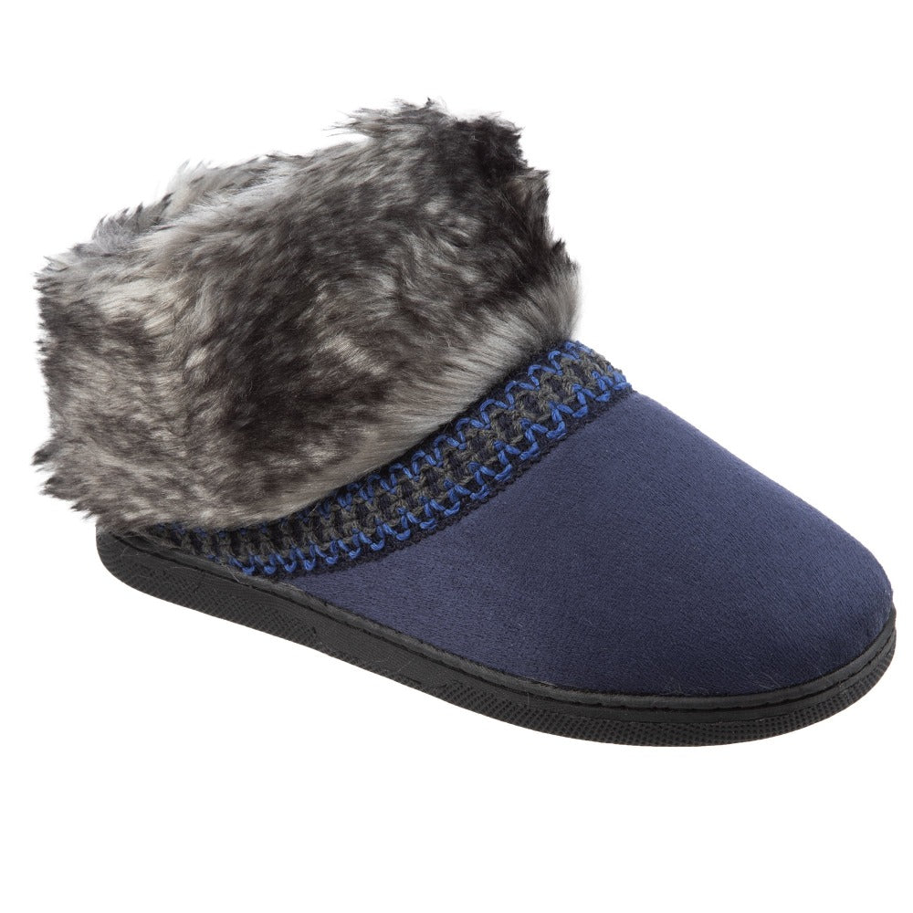 Isotoner Girls Wendi Slipper Boot in Navy BlueRight View